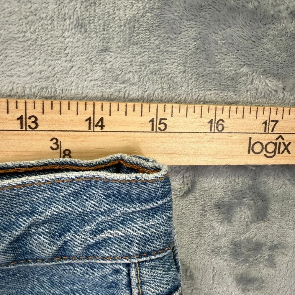 Levis Premium 501 Shorts Womens High Rise Non-Stretch Denim Cut Off Blue